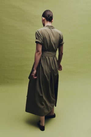DeFacto A Kesim Terry Cotton Midi Elbise H1987AX26SPKH462