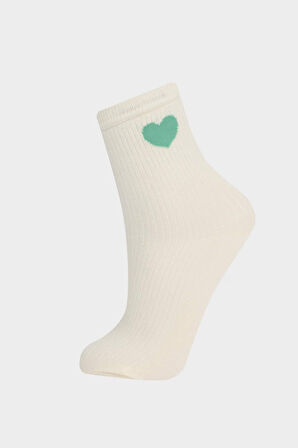 Kız Çocuk 5'li Pamuklu Uzun Çorap