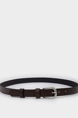 Erkek Oval Toka Suni Deri 2'li Klasik Kemer