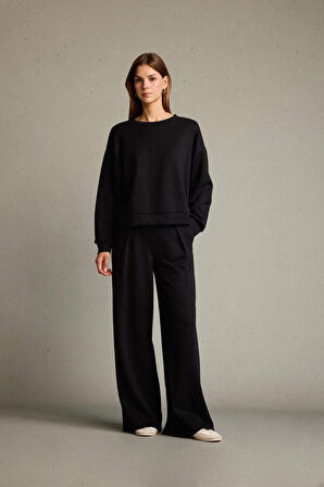 Bisiklet Yaka Modal Sweatshirt