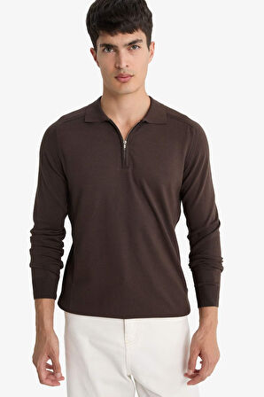 Standart Fit Polo Yaka Triko Kazak