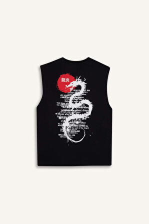 Boxy Fit Baskılı Bisiklet Yaka Atlet