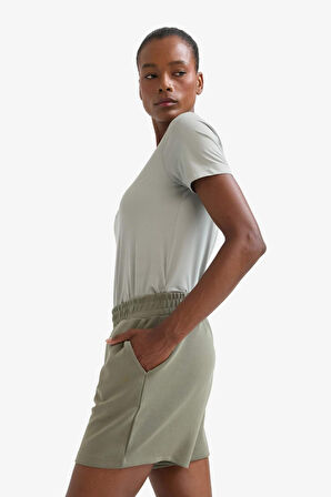 DeFactoFit Standart Fit Sporcu Kısa Paça Modal Şort