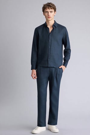 DeFacto Relax Fıt Duble Paça %100 Keten Pantolon C1826AX26SMNV255