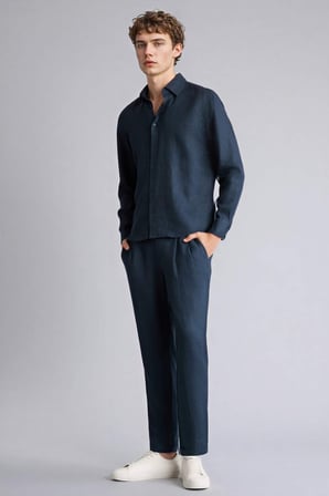 DeFacto Relax Fıt Duble Paça %100 Keten Pantolon C1826AX26SMNV255