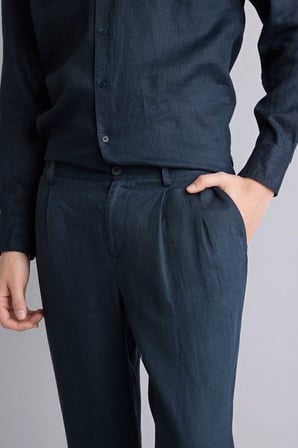 DeFacto Relax Fıt Duble Paça %100 Keten Pantolon C1826AX26SMNV255