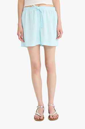 DeFacto Coool A Kesim Normal Bel Düz Paça Keten Karışımlı Şort F2543AX25SMTR514