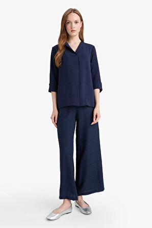 Relax Fit Geniş Paça Kapri