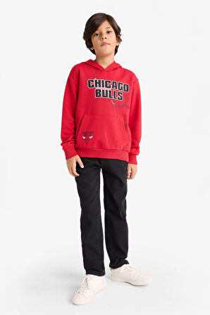 Erkek Çocuk NBA Chicago Bulls Kapüşonlu Sweatshirt