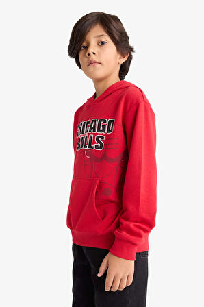 Erkek Çocuk NBA Chicago Bulls Kapüşonlu Sweatshirt