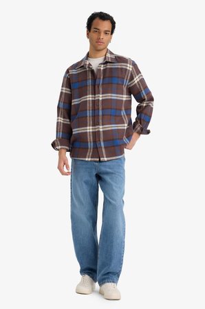 DeFacto Regular Fit Flanel Uzun Kollu Gömlek G4322AX25WNBN337