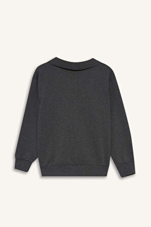 Erkek Çocuk New Regular Fit Apaş Yaka Sweatshirt
