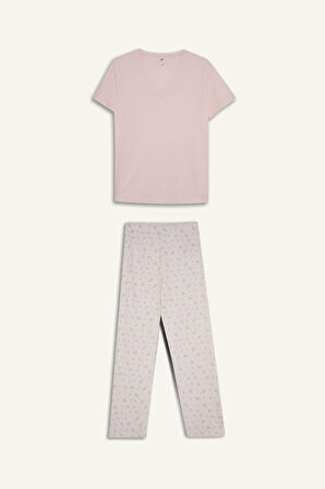 Regular Fit Kısa Kollu 2'li Takım Fall in Love