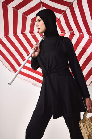 DeFacto Regular Fıt 5'li Siyah Burkini Mayo G7445AX26HSBK27