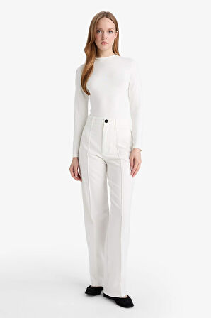 Slim Fit Dar Kesim Yarım Balıkçı Yaka Uzun Kollu Tunik