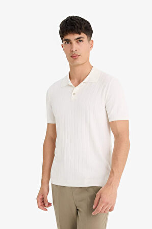 DeFacto Standart Fit Polo Yaka Triko Kısa Kollu Tişört F6063AX25SMER140