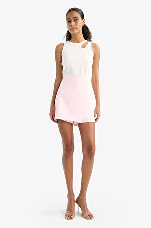 Yüksek Bel Şort Etek