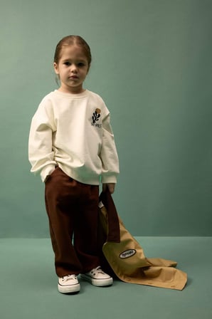 DeFacto Slogan Baskılı Sweatshirt Kumaşı 2'li Takım Erkek Bebek G6390A526SPER98
