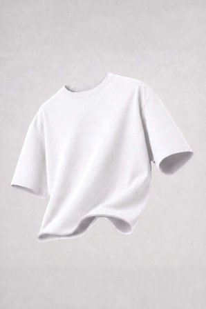 DeFacto Pamuklu Nefes Alabilen Oversize Beyaz Basic Tişört X3926AZ26SPWT34