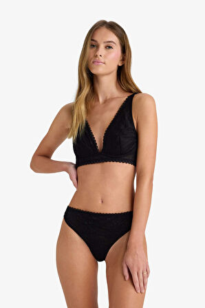 Bağcıklı Dantelli Kapsız Pedsiz Balenli Bralet Fall in Love