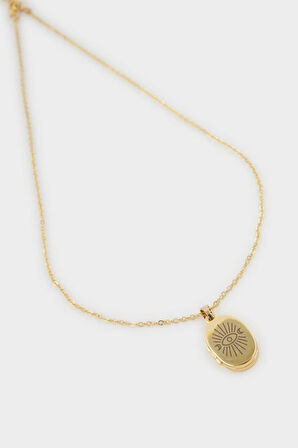 Kadın Çelik Oval Kolye