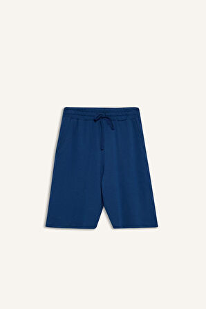 Regular Fit Normal Bel Düz Paça Bermuda Şort