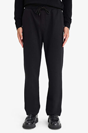 Regular Fit Beli Bağcıklı Düz Paça Eşofman Altı