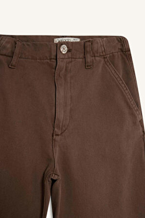 Kız Çocuk Balloon Fit Oval Paça Gabardin Pantolon
