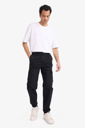 Regular Jogger Kargo Cepli Gabardin Pantolon C9163AX26SPBK81