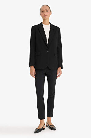 Regular Fit Düğmeli Blazer Ceket