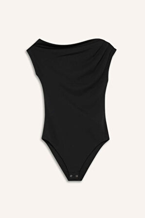 Tek Omuzlu Çıtçıtlı Body