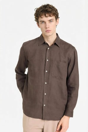 DeFacto %100 Keten Regular Fit Gömlek G0788AX26SMBN581