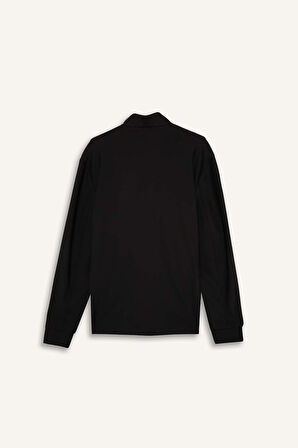 DeFactoFit Standart Fit Dik Yaka Fermuarlı Sweatshirt