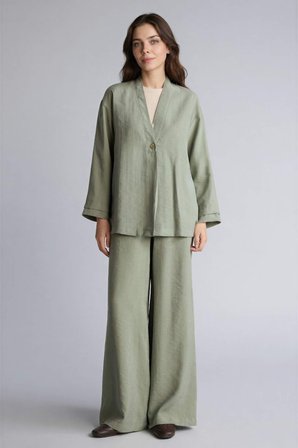 DeFacto Regular Fıt V Yaka Modal Kimono H0673AX26SPKH461