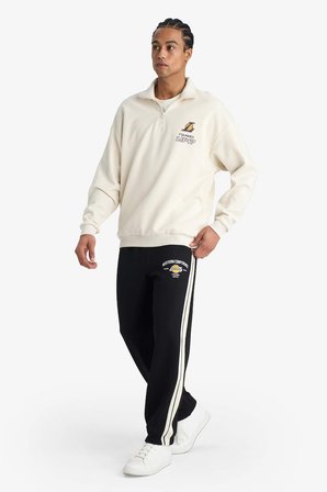 DeFacto NBA Los Angeles Lakers Standart Fit Jakarlı Jogger G5014AX25AUBK81