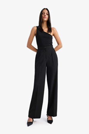 DeFacto Slim Fit Dar Kesim Tek Omuzlu Fitilli Kaşkorse Atlet A7453AX25SMBK81