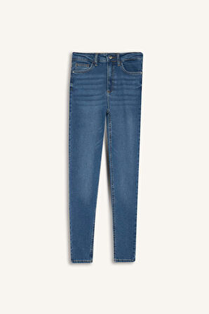 Skinny Fit Yüksek Bel Bilek Boy Jean Pantolon