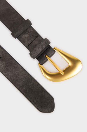 Kadın Büyük Toka Suni Deri Günlük Kemer