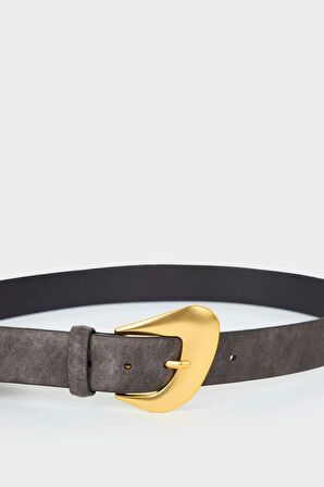 Kadın Büyük Toka Suni Deri Günlük Kemer