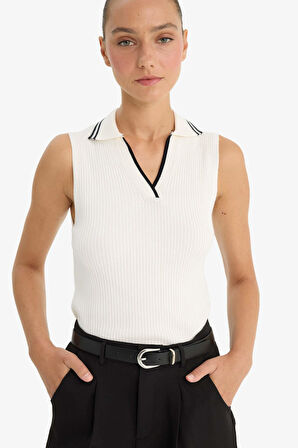 Fitted Polo Yaka Triko Atlet