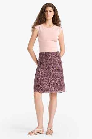 Fitted Yuvarlakt Yaka Basic Düz Kısa Kollu Beyaz Tişört