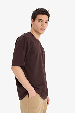 Vikings Valhalla Boxy Fit Bisiklet Yaka Sırt Baskılı Kısa Kollu Tişört