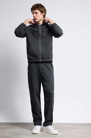 DeFacto RELAX FIT %100 Pamuk Fermuarlı Sweatshirt F9812AX26SPAR221