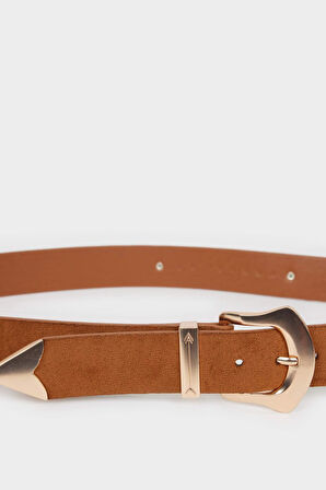 Kadın Suni Deri Jean Kemeri