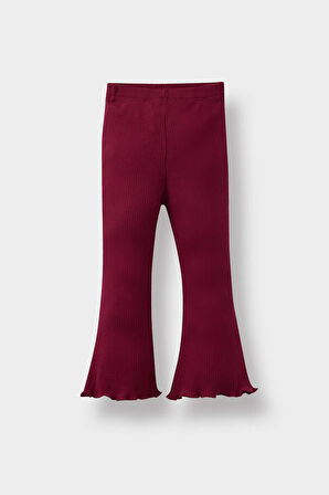 Kız Bebek 2'li Takım Büyük Yaka Çizgili Uzun Kollu Tişört İspanyol Paça Tayt