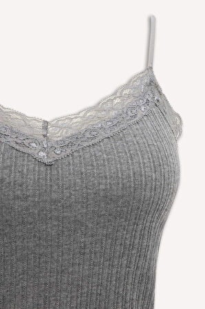 Dantel Detaylı Ribana Atlet-Fall in Love 