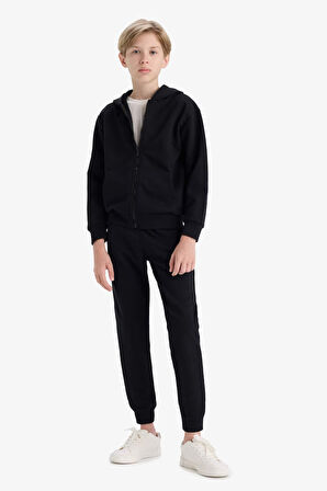 Erkek Çocuk Kapüşonlu Fermuarlı Sweatshirt