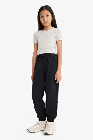 Kız Çocuk Beli Lastikli 2'li Eşofman Altı