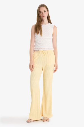 DeFacto Wıde Leg Cepli Normal Bel Standart Boy Bürümcük Pantolon F7659AX25AUYL252