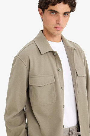 Regular Fit Düğmeli Gömlek Ceket